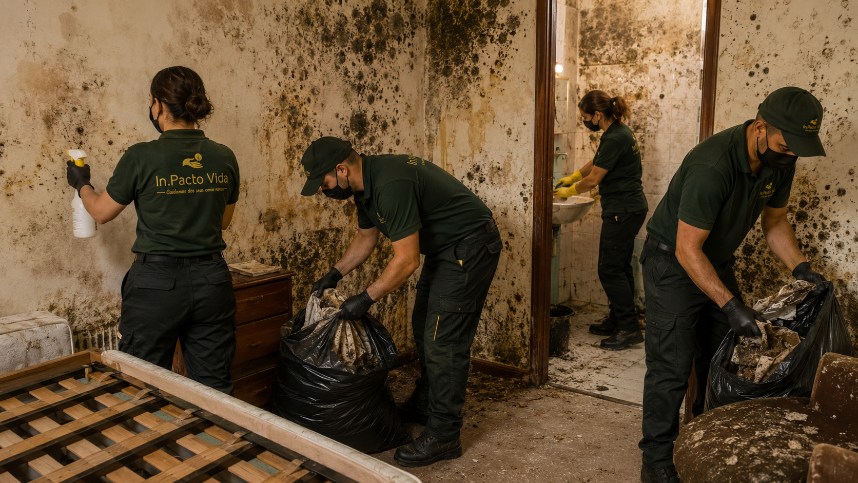 Técnicos certificados em limpeza extrema