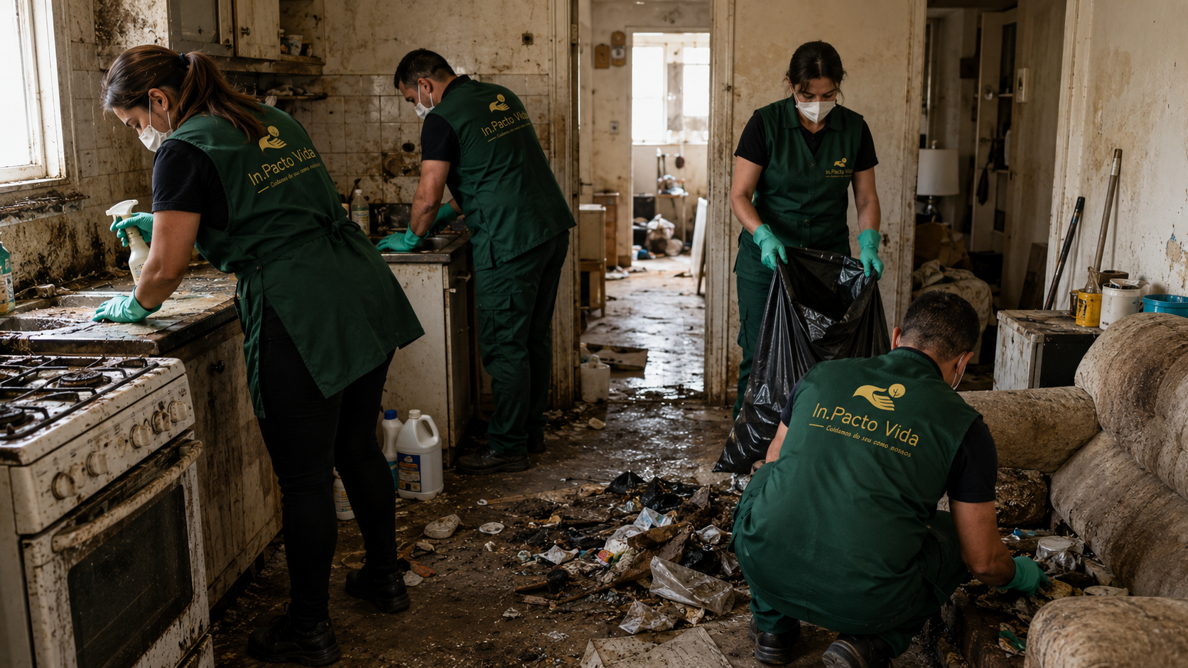 Resultado de limpeza extrema — habitação recuperada
