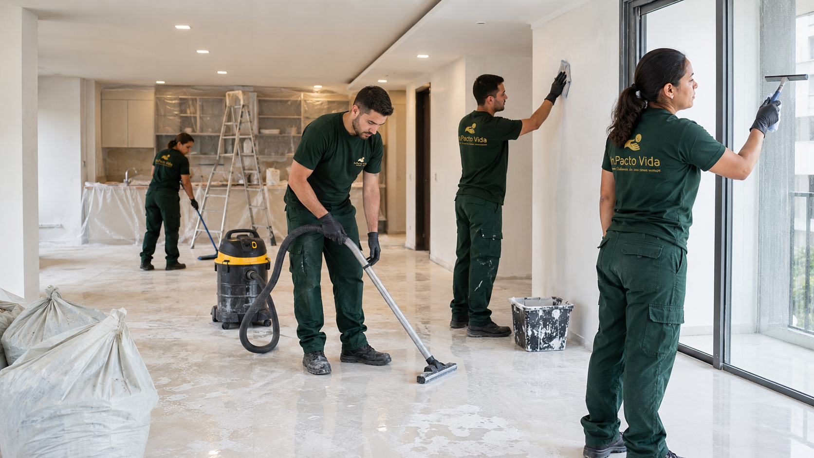 Limpeza pós-remodelação em Lisboa